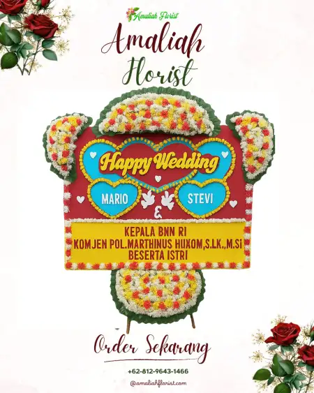 Papan Bunga Pernikahan Tiru Lor
